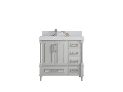 Aberdeen 36 in. W x 22 in. D Left Offset Sink Bathroom Vanity - Willow Bath and Vanity