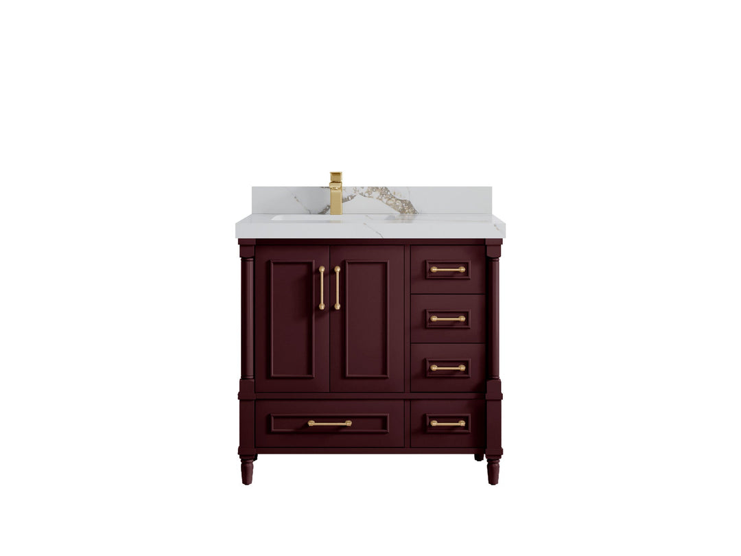 Aberdeen 36 in. W x 22 in. D Left Offset Sink Bathroom Vanity - Willow Bath and Vanity