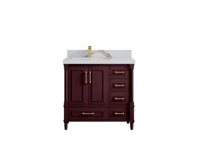 Aberdeen 36 in. W x 22 in. D Left Offset Sink Bathroom Vanity - Willow Bath and Vanity