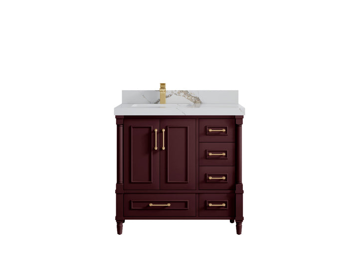 Aberdeen 36 in. W x 22 in. D Left Offset Sink Bathroom Vanity - photo 14