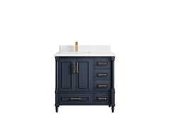 Aberdeen 36 in. W x 22 in. D Left Offset Sink Bathroom Vanity - photo 24