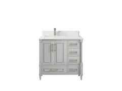 Aberdeen 36 in. W x 22 in. D Left Offset Sink Bathroom Vanity - photo 22