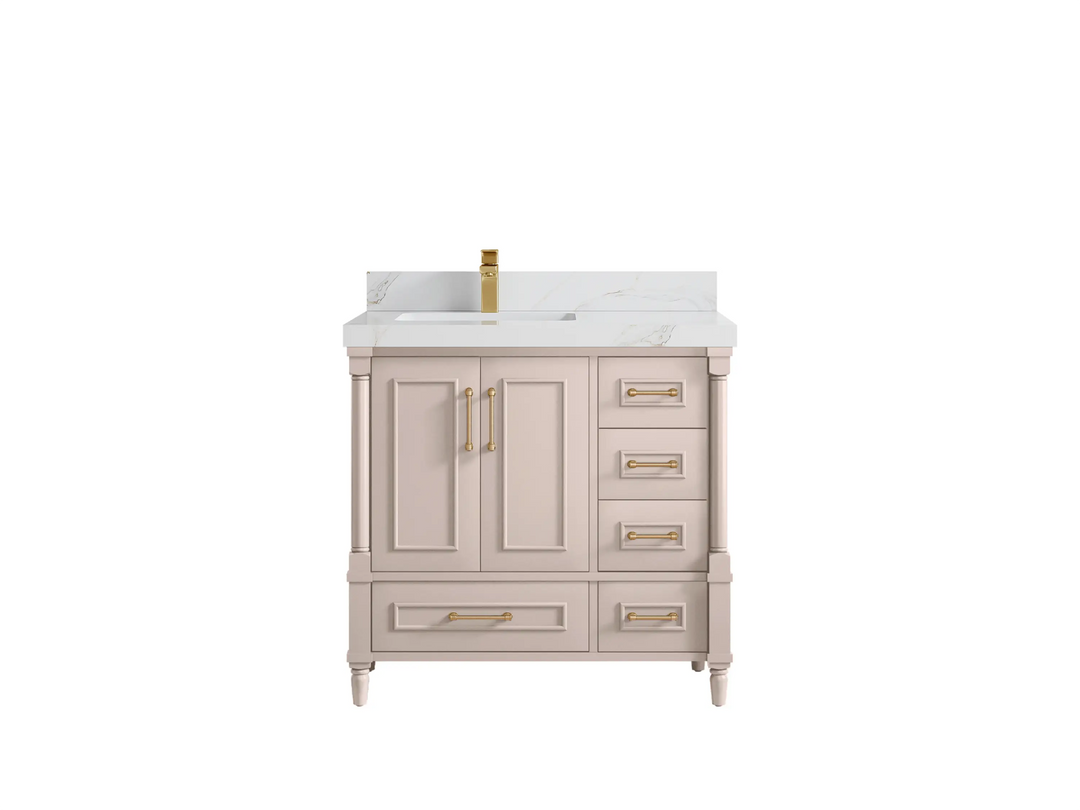 Aberdeen 36 in. W x 22 in. D Left Offset Sink Bathroom Vanity - Willow Bath and Vanity