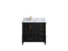 Aberdeen 36 in. W x 22 in. D Left Offset Sink Bathroom Vanity - photo 12