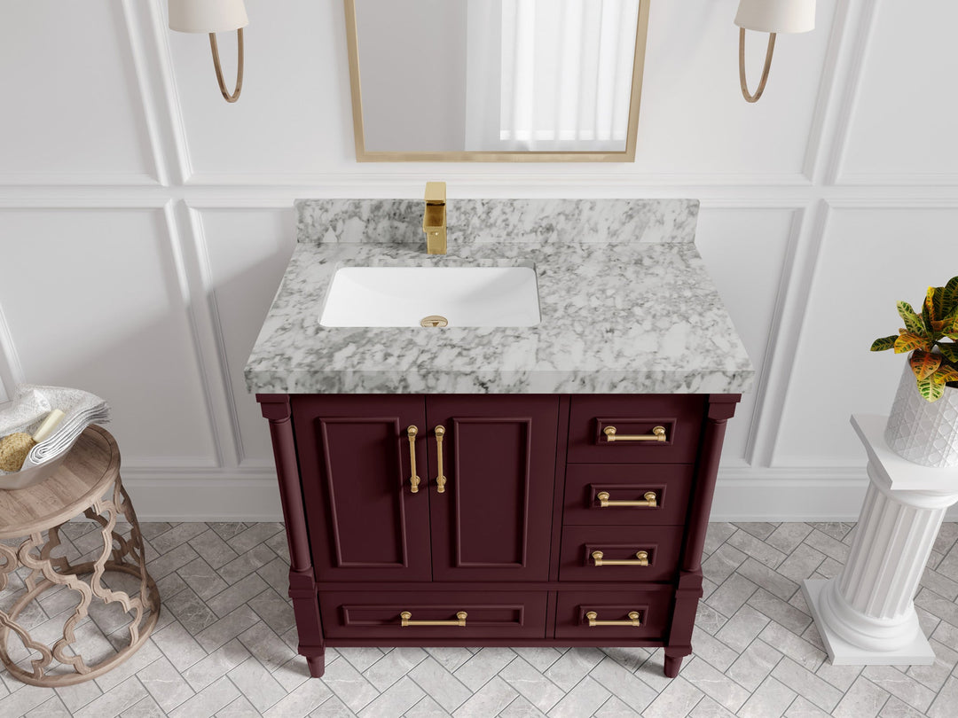 Aberdeen 36 in. W x 22 in. D Left Offset Sink Bathroom Vanity - Willow Bath and Vanity