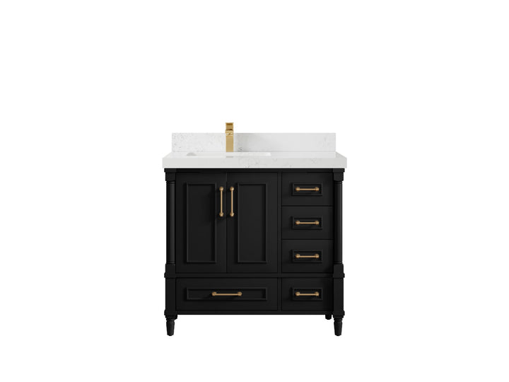 Aberdeen 36 in. W x 22 in. D Left Offset Sink Bathroom Vanity - photo 30