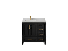 Aberdeen 36 in. W x 22 in. D Left Offset Sink Bathroom Vanity - photo 22