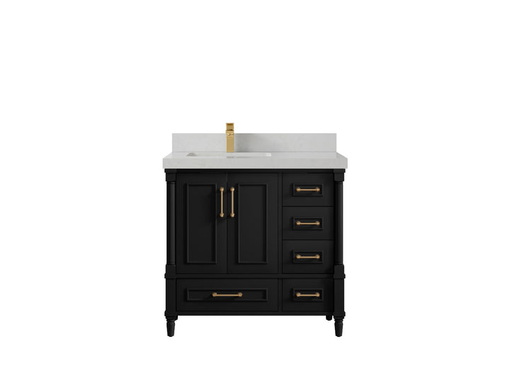 Aberdeen 36 in. W x 22 in. D Left Offset Sink Bathroom Vanity - photo 22