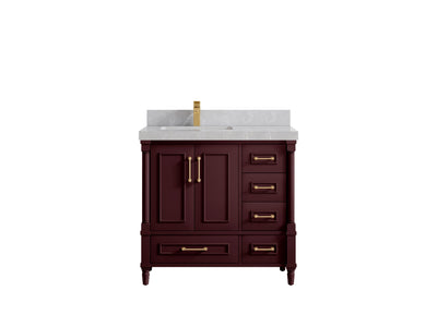 Aberdeen 36 in. W x 22 in. D Left Offset Sink Bathroom Vanity - Willow Bath and Vanity
