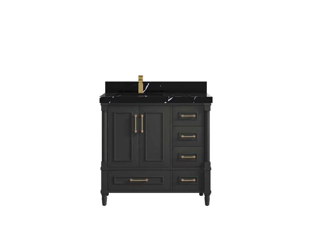 Aberdeen 36 in. W x 22 in. D Left Offset Sink Bathroom Vanity - Willow Bath and Vanity