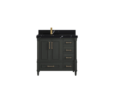 Aberdeen 36 in. W x 22 in. D Left Offset Sink Bathroom Vanity - Willow Bath and Vanity