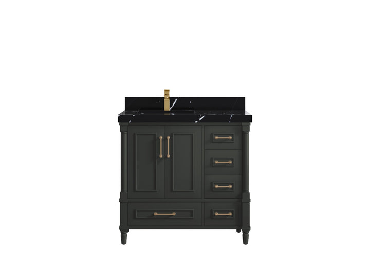 Aberdeen 36 in. W x 22 in. D Left Offset Sink Bathroom Vanity - photo 10