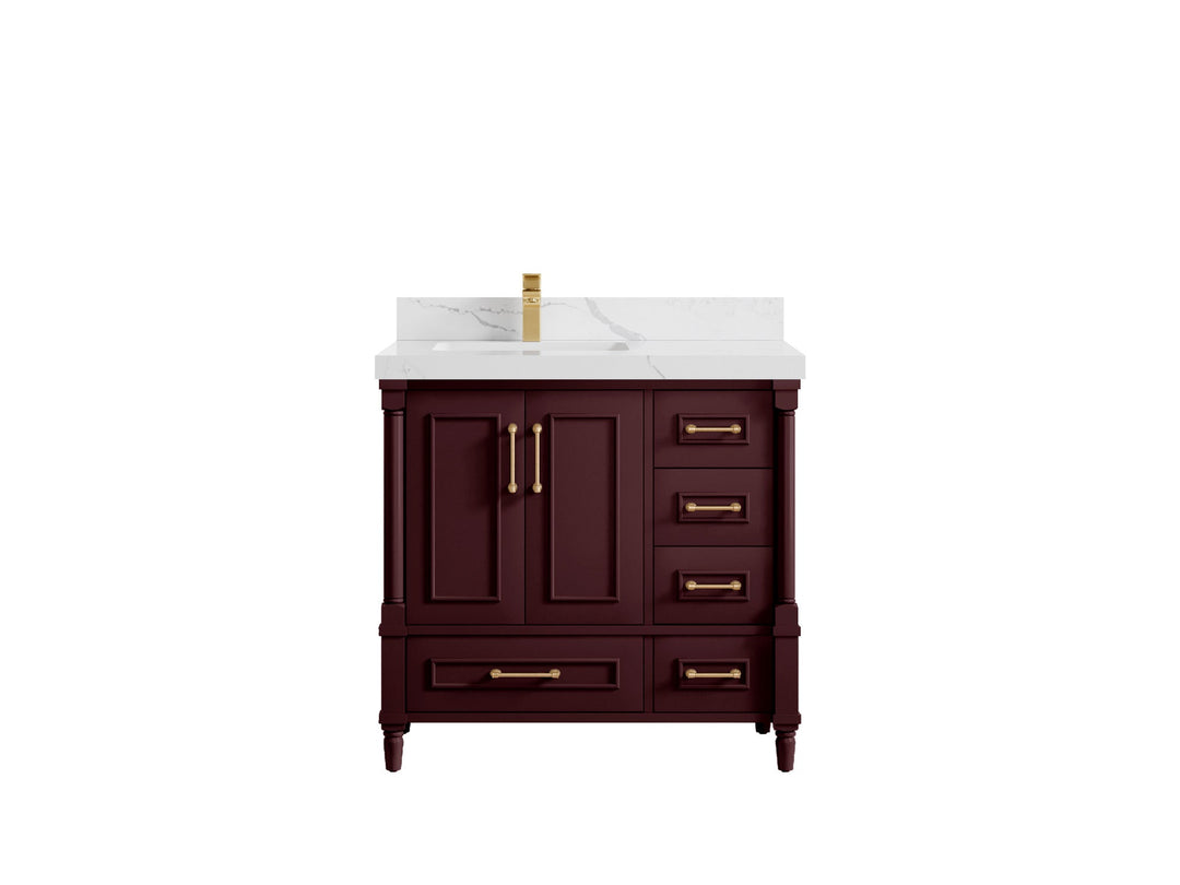 Aberdeen 36 in. W x 22 in. D Left Offset Sink Bathroom Vanity - Willow Bath and Vanity