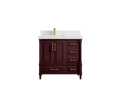 Aberdeen 36 in. W x 22 in. D Left Offset Sink Bathroom Vanity - Willow Bath and Vanity
