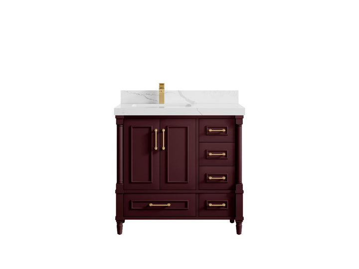 Aberdeen 36 in. W x 22 in. D Left Offset Sink Bathroom Vanity - photo 16