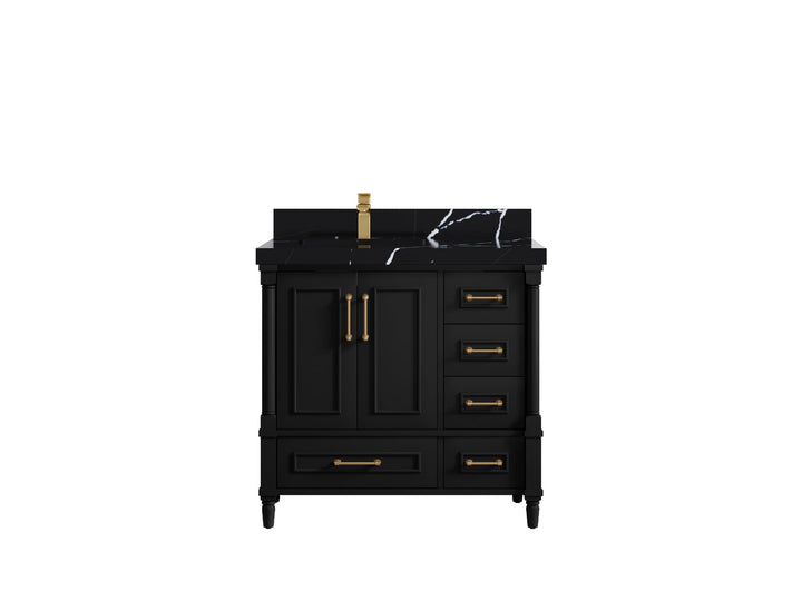 Aberdeen 36 in. W x 22 in. D Left Offset Sink Bathroom Vanity - photo 10