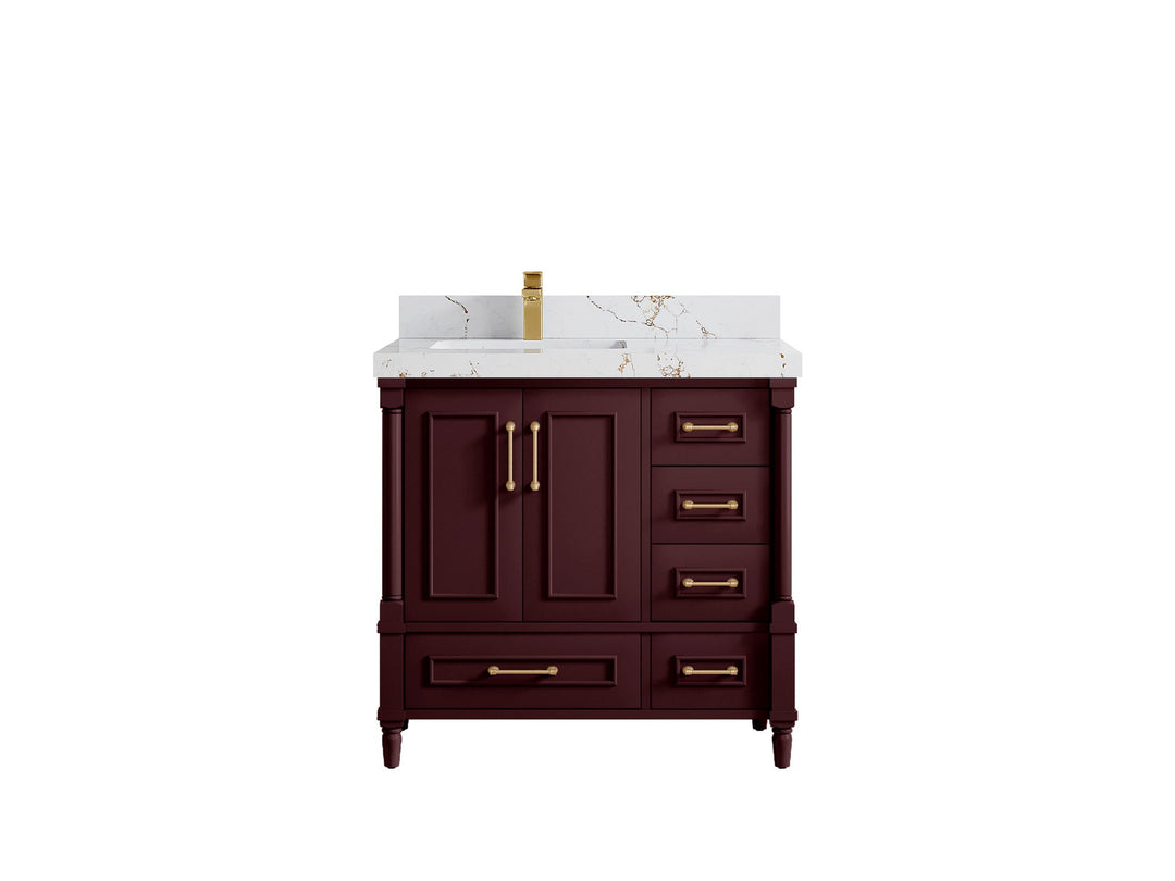 Aberdeen 36 in. W x 22 in. D Left Offset Sink Bathroom Vanity - Willow Bath and Vanity