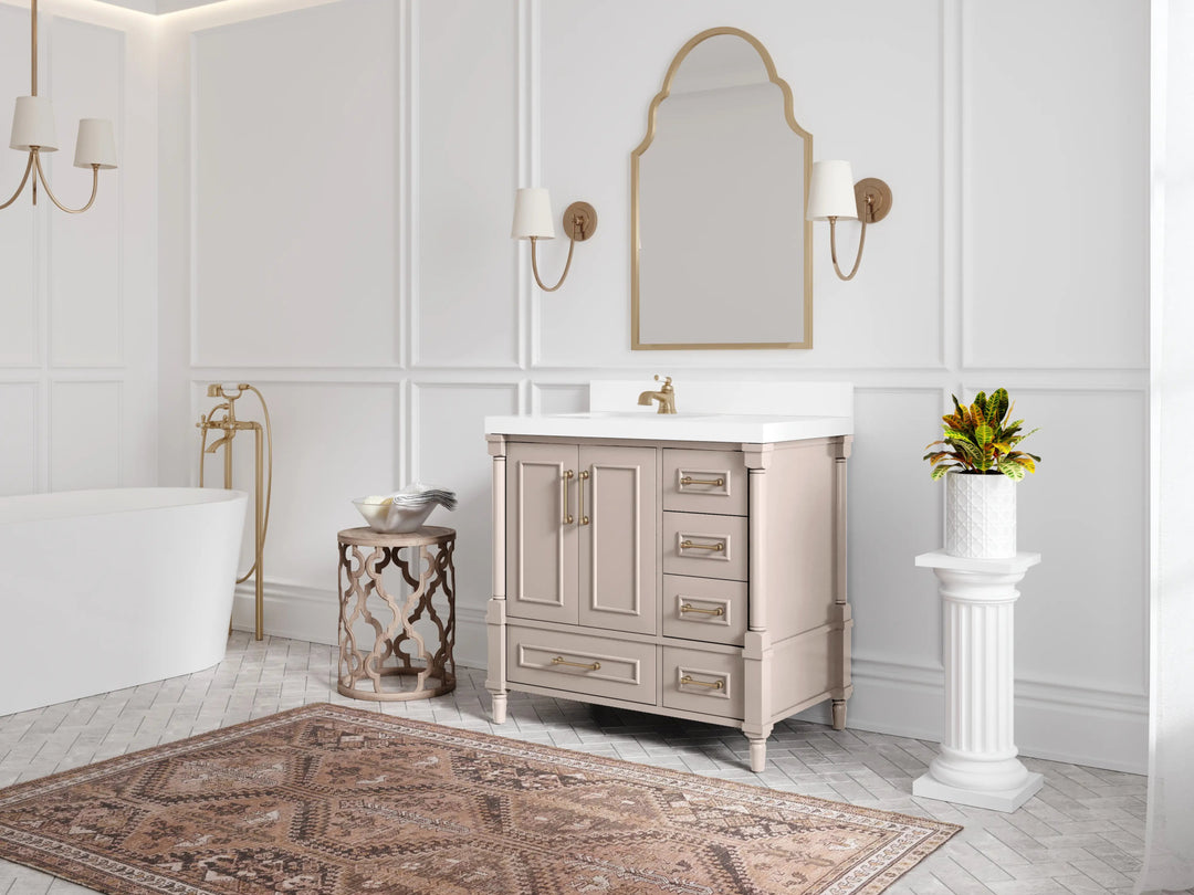 Aberdeen 36 in. W x 22 in. D Left Offset Sink Bathroom Vanity - Willow Bath and Vanity