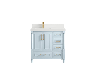 Aberdeen 36 in. W x 22 in. D Left Offset Sink Bathroom Vanity - Willow Bath and Vanity