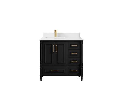 Aberdeen 36 in. W x 22 in. D Left Offset Sink Bathroom Vanity - Willow Bath and Vanity
