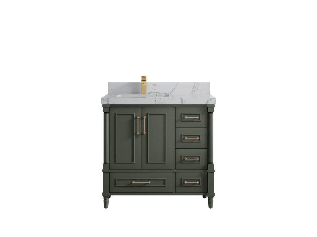 Aberdeen 36 in. W x 22 in. D Left Offset Sink Bathroom Vanity - Willow Bath and Vanity
