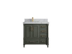 Aberdeen 36 in. W x 22 in. D Left Offset Sink Bathroom Vanity - photo 40