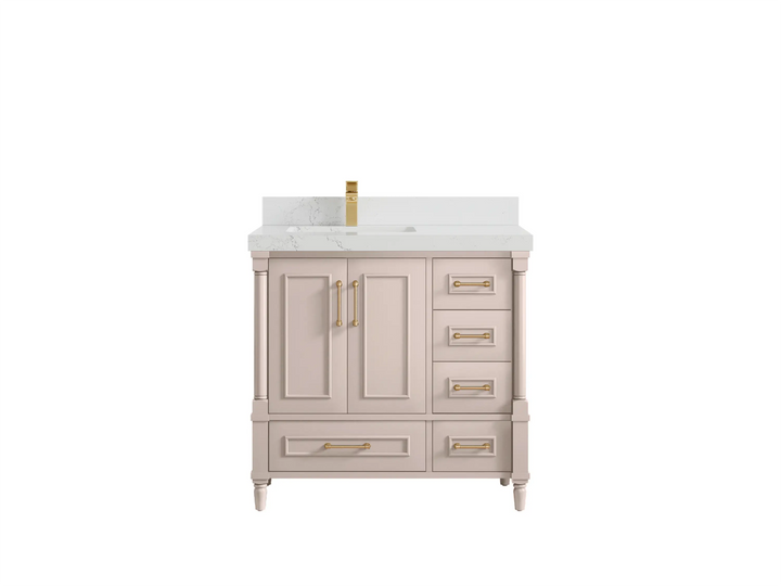 Aberdeen 36 in. W x 22 in. D Left Offset Sink Bathroom Vanity - photo 28