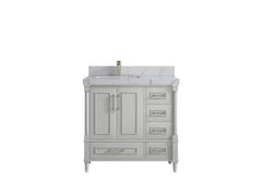 Aberdeen 36 in. W x 22 in. D Left Offset Sink Bathroom Vanity - photo 40