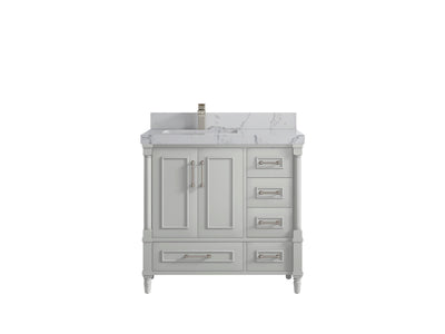 Aberdeen 36 in. W x 22 in. D Left Offset Sink Bathroom Vanity - Willow Bath and Vanity
