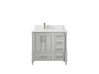 Aberdeen 36 in. W x 22 in. D Left Offset Sink Bathroom Vanity - Willow Bath and Vanity
