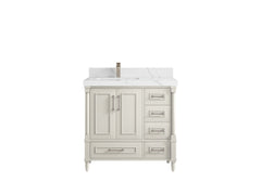 Aberdeen 36 in. W x 22 in. D Left Offset Sink Bathroom Vanity - photo 10
