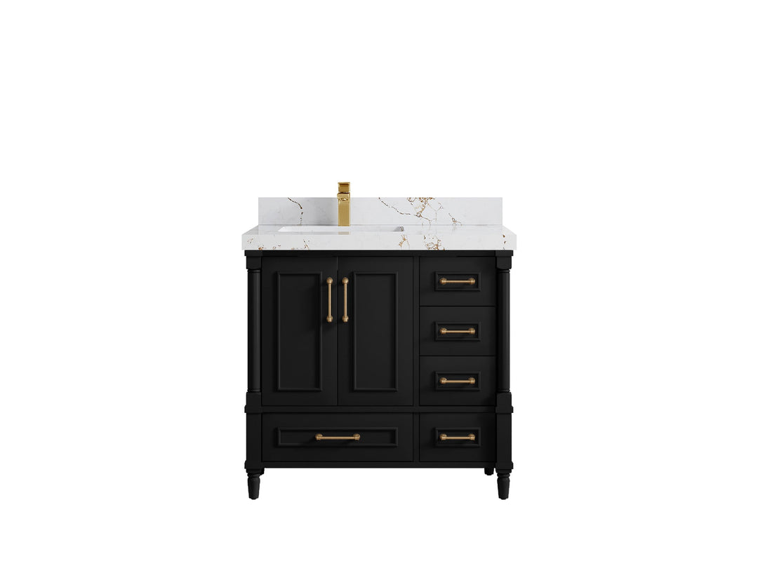 Aberdeen 36 in. W x 22 in. D Left Offset Sink Bathroom Vanity - Willow Bath and Vanity