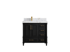Aberdeen 36 in. W x 22 in. D Left Offset Sink Bathroom Vanity - photo 38