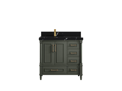Aberdeen 36 in. W x 22 in. D Left Offset Sink Bathroom Vanity - Willow Bath and Vanity