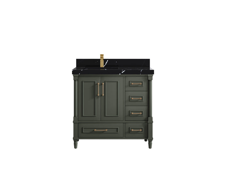 Aberdeen 36 in. W x 22 in. D Left Offset Sink Bathroom Vanity - photo 10