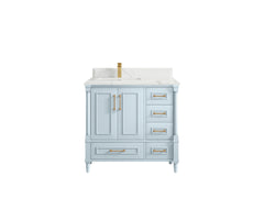Aberdeen 36 in. W x 22 in. D Left Offset Sink Bathroom Vanity - photo 22