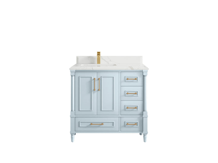 Aberdeen 36 in. W x 22 in. D Left Offset Sink Bathroom Vanity - photo 22