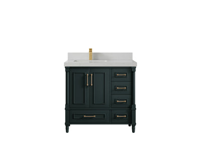 Aberdeen 36 in. W x 22 in. D Left Offset Sink Bathroom Vanity - Willow Bath and Vanity