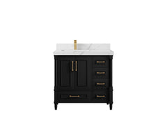 Aberdeen 36 in. W x 22 in. D Left Offset Sink Bathroom Vanity - photo 14