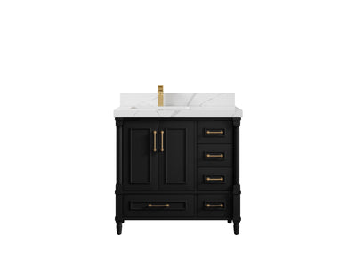 Aberdeen 36 in. W x 22 in. D Left Offset Sink Bathroom Vanity - Willow Bath and Vanity