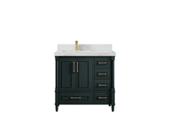 Aberdeen 36 in. W x 22 in. D Left Offset Sink Bathroom Vanity - photo 14