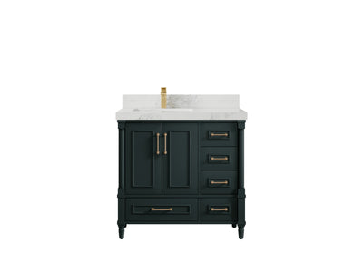 Aberdeen 36 in. W x 22 in. D Left Offset Sink Bathroom Vanity - Willow Bath and Vanity