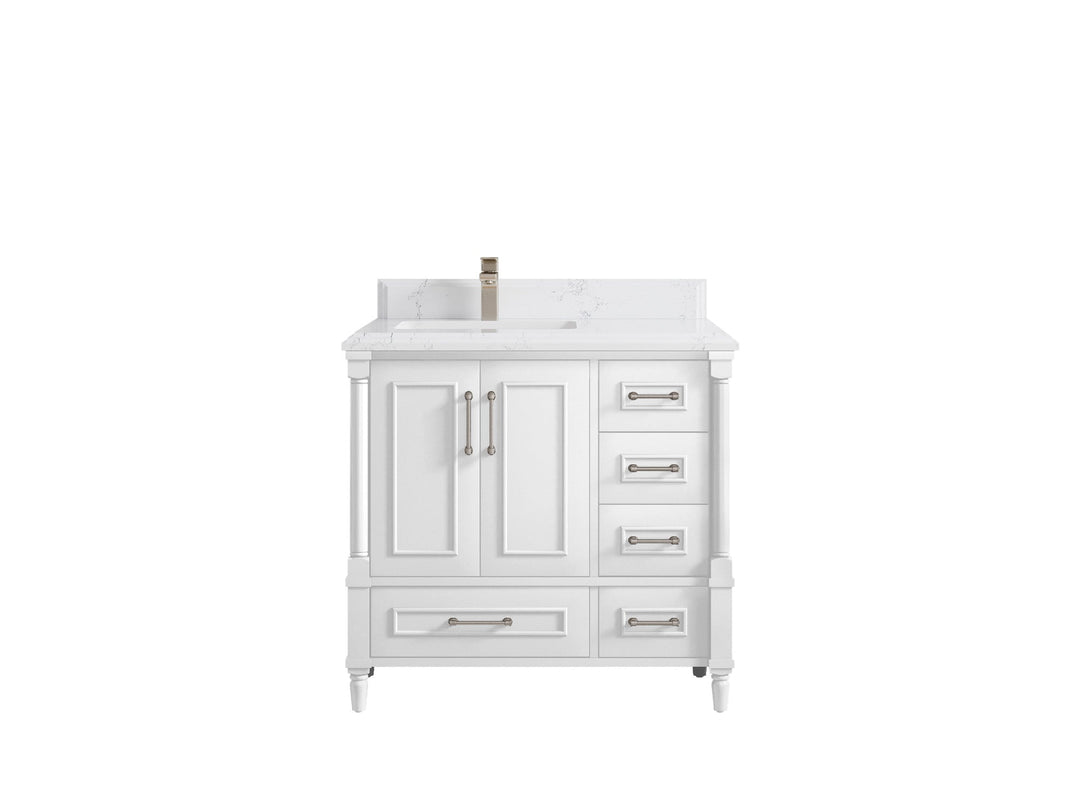 Aberdeen 36 in. W x 22 in. D Left Offset Sink Bathroom Vanity - Willow Bath and Vanity