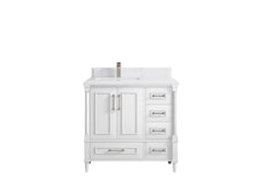 Aberdeen 36 in. W x 22 in. D Left Offset Sink Bathroom Vanity - photo 24