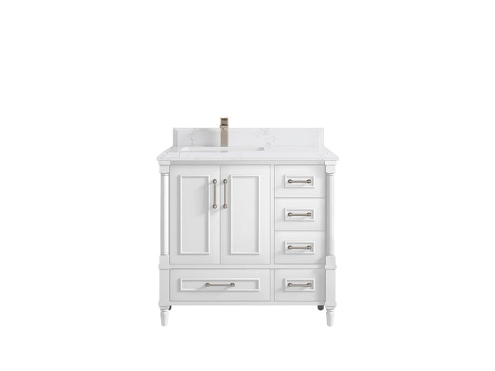 Aberdeen 36 in. W x 22 in. D Left Offset Sink Bathroom Vanity - photo 24