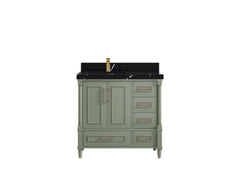 Aberdeen 36 in. W x 22 in. D Left Offset Sink Bathroom Vanity - photo 8
