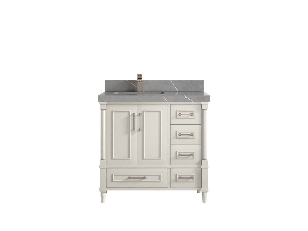 Aberdeen 36 in. W x 22 in. D Left Offset Sink Bathroom Vanity - Willow Bath and Vanity
