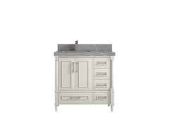 Aberdeen 36 in. W x 22 in. D Left Offset Sink Bathroom Vanity - photo 32