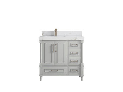 Aberdeen 36 in. W x 22 in. D Left Offset Sink Bathroom Vanity - Willow Bath and Vanity