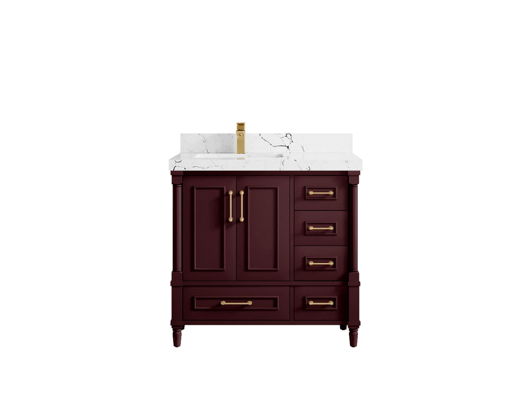 Aberdeen 36 in. W x 22 in. D Left Offset Sink Bathroom Vanity - Willow Bath and Vanity